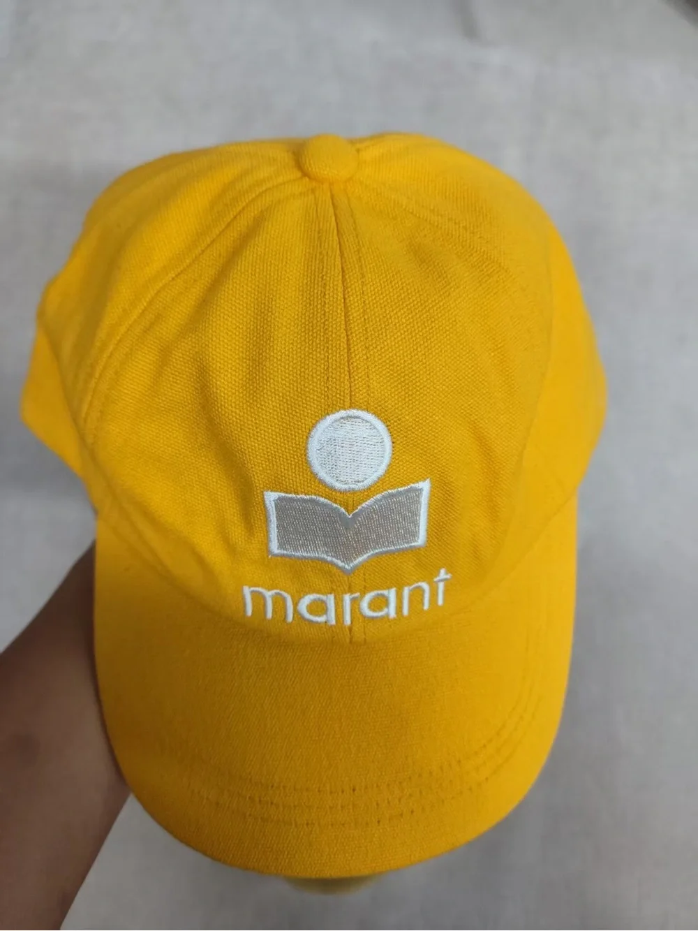 Isabel Marant Yellow Logo Baseball Cap